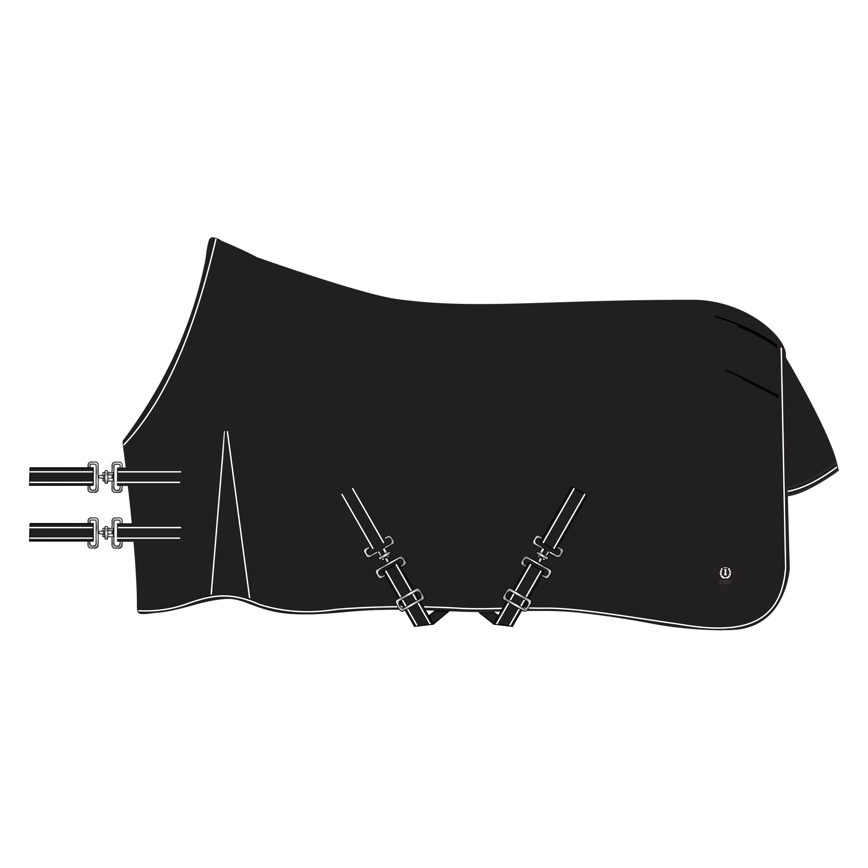 Imperial Regndækken o gram Sort 165 cm