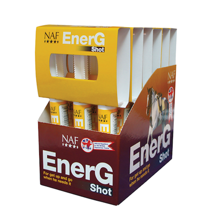 Energitilskud NAF EnerG Shot til hest, 3 x 30 ml