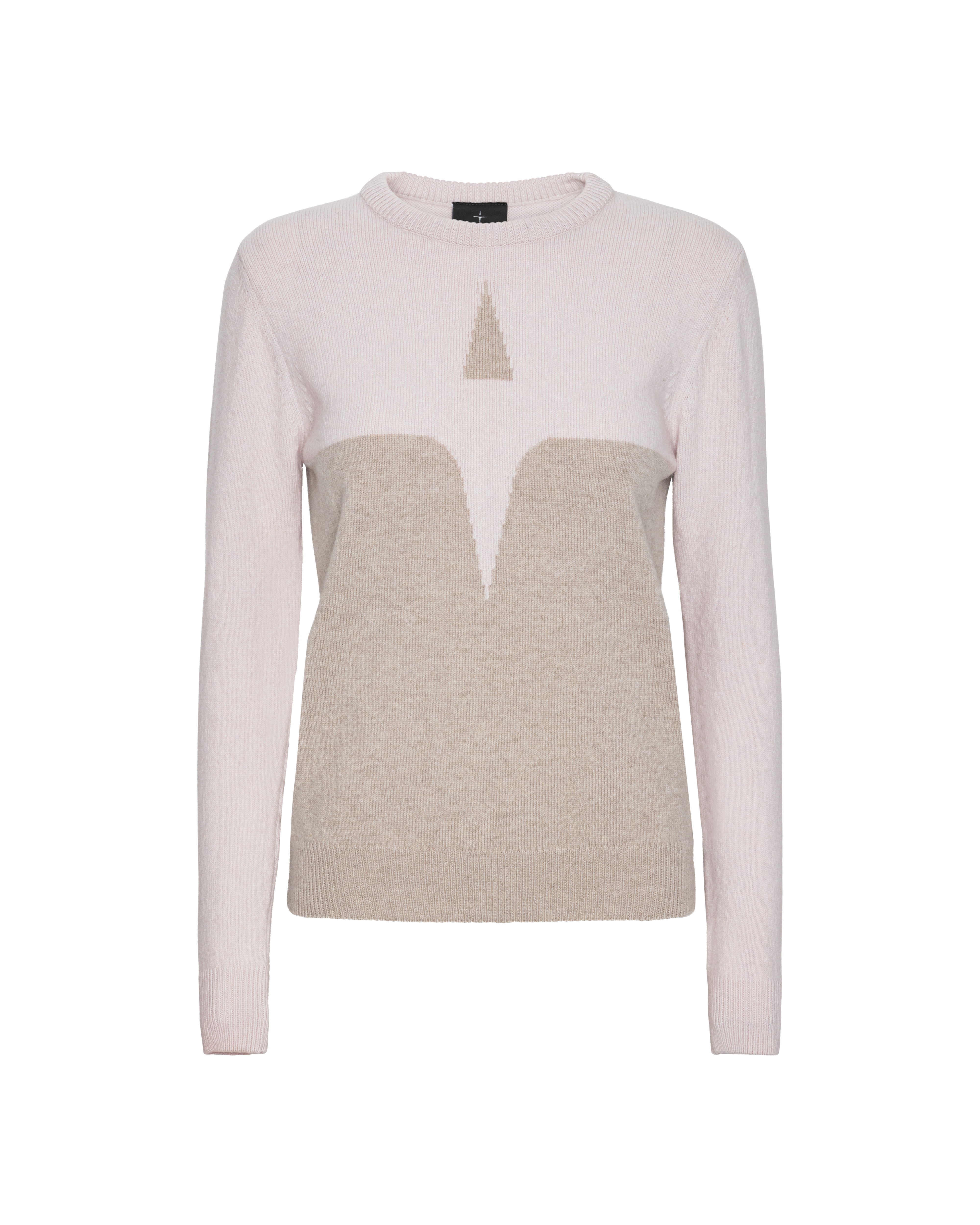 Trolle Prject Cashmere & Wool Star Logo crew Strik Black/Dark Grey L