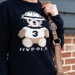 HV Polo Strik Bluse Teddy Navy