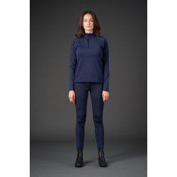 Equipage Redmond lang�rmet ridebluse med half-zip � Navy