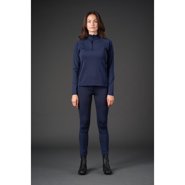 Equipage Redmond lang�rmet ridebluse med half-zip � Navy