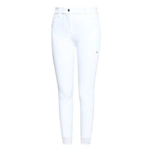 Trolle Project Dame Ridebukser med Kn� Grip Hvid