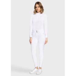 Smashield Ridebukser Clara Premium Kn�-Grip Hvid