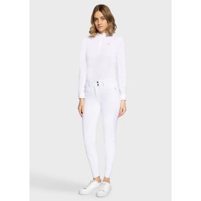 Smashield Ridebukser Clara Premium Kn�-Grip Hvid