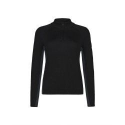 Trolle Project Technical Half Zip Merino Strik Sort  