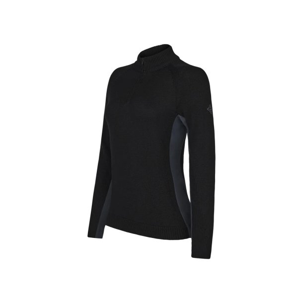 Trolle Project Technical Half Zip Merino Strik Sort  
