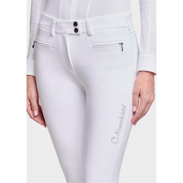 Samshield Ridebukser Adele Crystal Fabric Kn�grip Hvid