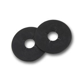 Bidskiver i gummi V-plast Sort