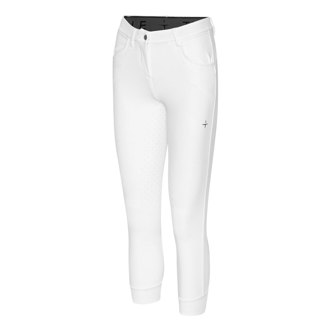 Trolle Project Junior ridebukser med Full Grip Hvid 10